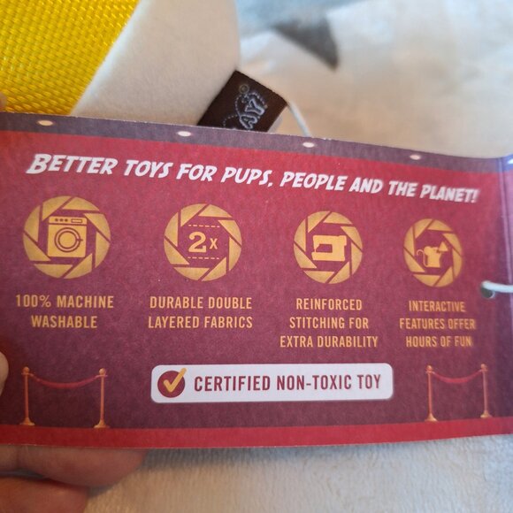 P.L.A.Y.'s Hollywoof Cinema Happy Hound Brew Fun Dog Toy New Crinkle Crunchy - Picture 5 of 8